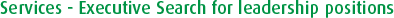 Services - Executive Search for leadership positions