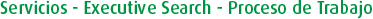 Serviços - Executive Search - Processo de Trabalho